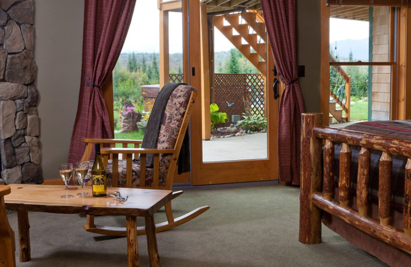 Guest room at Bear Mountain Lodge.