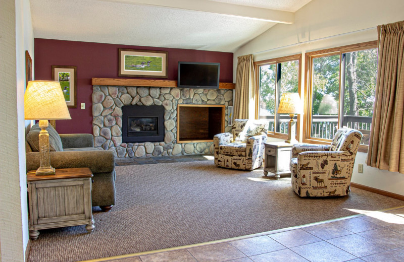 Guest room at Cragun's Resort and Hotel on Gull Lake.