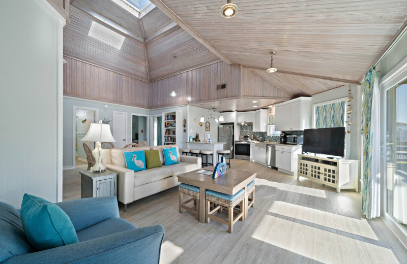 Rental living room at Gary Greene Vacation Rentals.