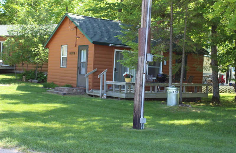 Cabin exterior at Timber Trails Resort.