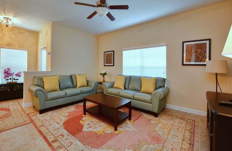Rental living room at Vacation Pool Homes.