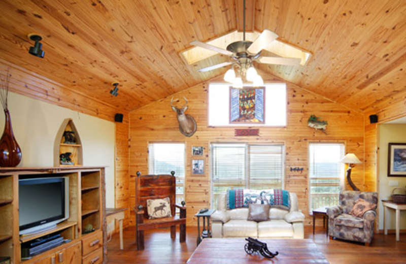 Interior view at Can-U-Canoe Riverview Cabins.