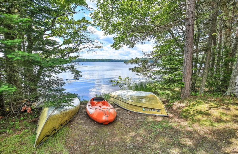 Rental kayaks at Hiller Vacation Homes.
