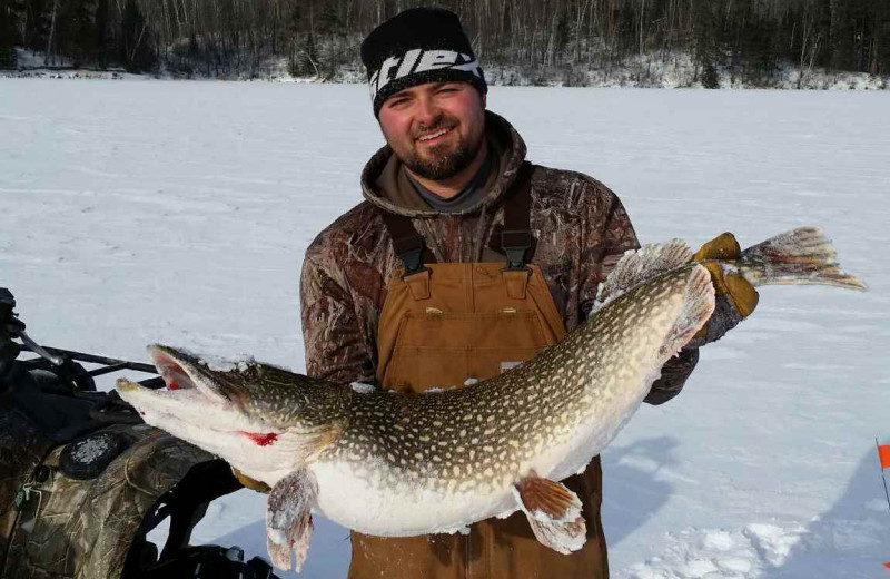 Ice fishing at Buckhorn on Caribou.