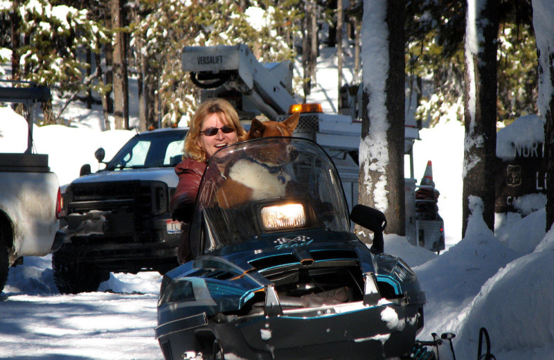 Snowmobiling at North Shore Lodge & Resort.