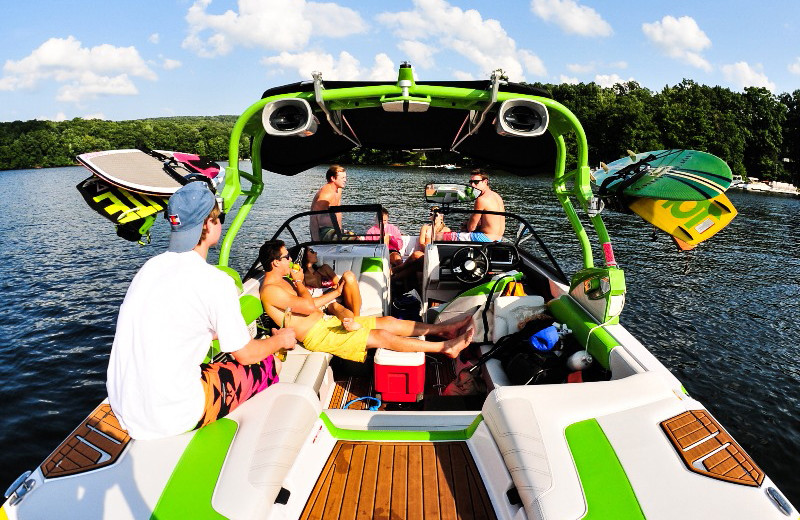 Boating at Taylor-Made Deep Creek Vacations.