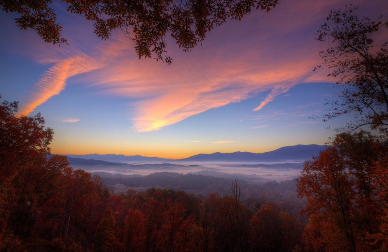 Mountain view at Hidden Creek Cabins.