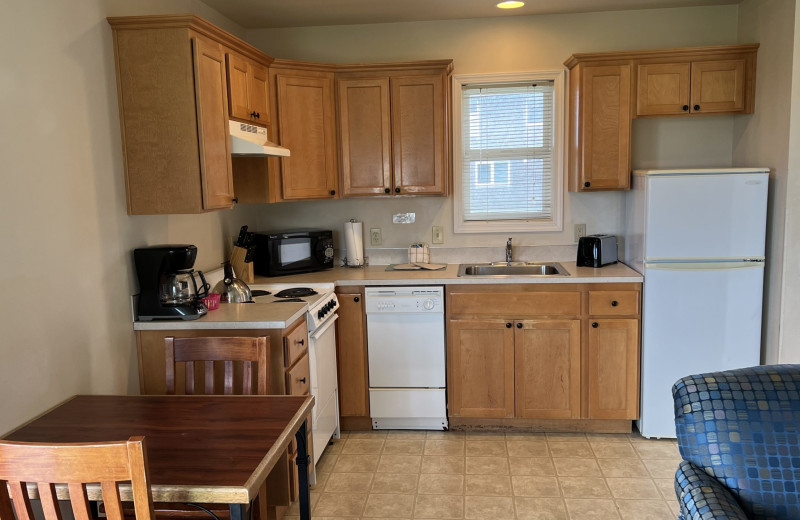 Guest kitchen at Lighthouse Oceanfront Resort.