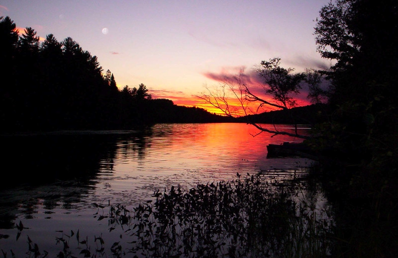 Sunset at Northern Lights Resort.