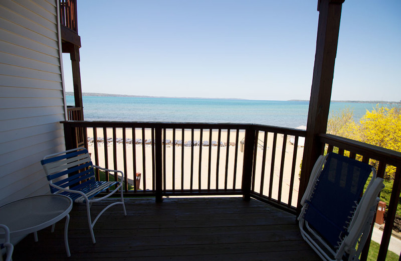 Condo balcony at The Beach Condominiums Hotel-Resort.