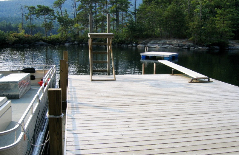 Dock at Rockywold-Deephaven Camps.