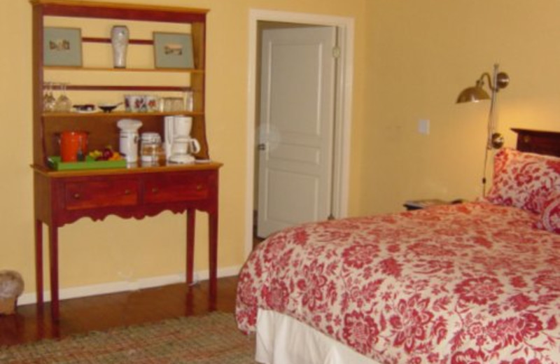 Guest room at Comal Inn.