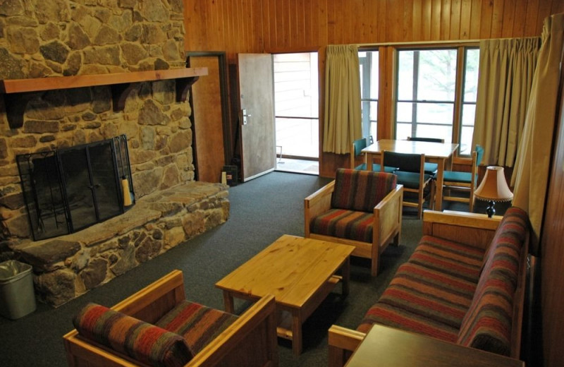 Guest lounge at YMCA Trout Lodge & Camp Lakewood.