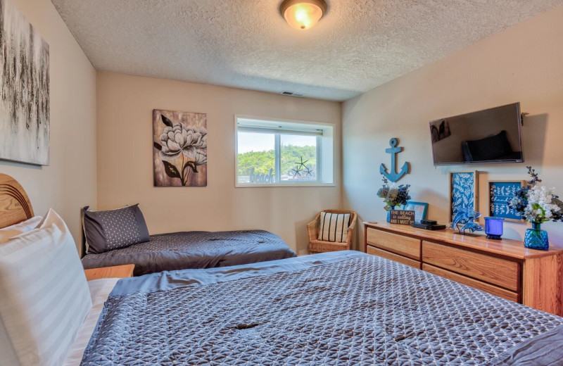 Rental bedroom at Cavalier Beachfront Condominiums.