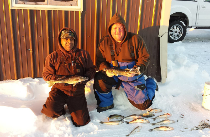 Ice fishing at Cyrus Resort.