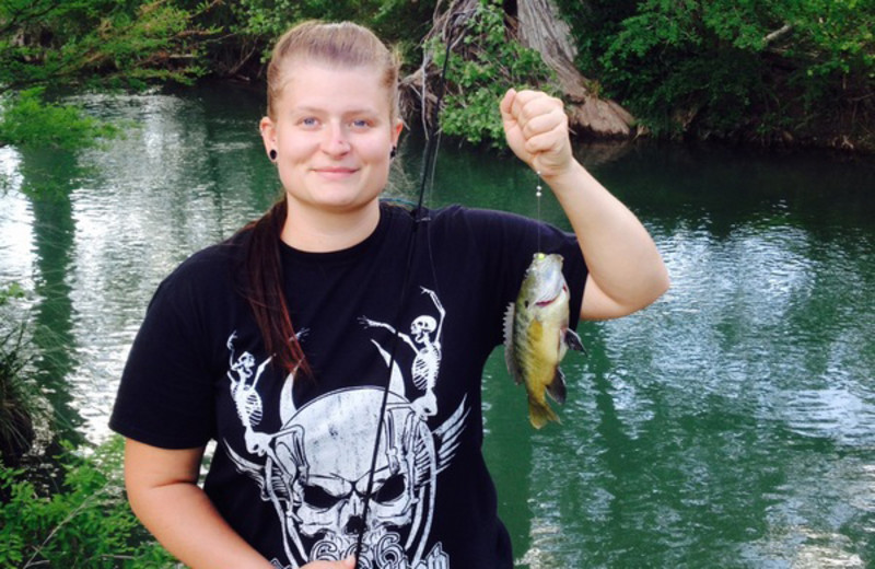 Fishing at Twin Elm Ranch.
