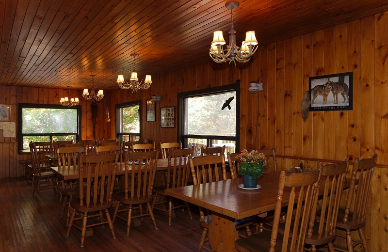 Lodge dining at Algonquin Eco-Lodge.