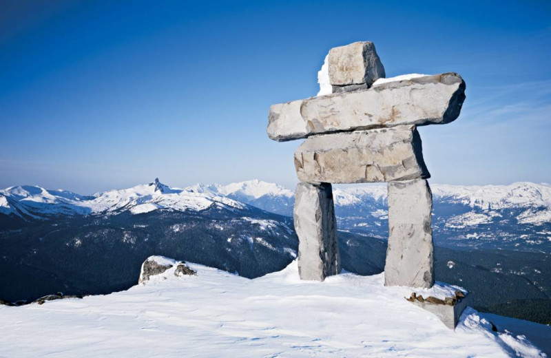 Inukshuk statue near Four Seasons Resort Whistler.