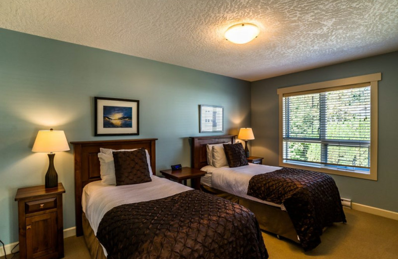 Guest bedroom at Sooke Harbour Resort & Marina.