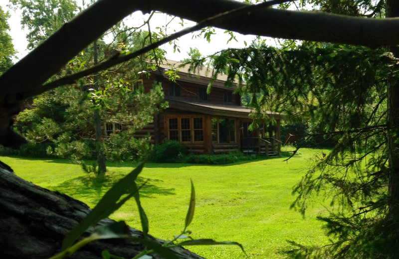 Exterior view of Lodge of Whispering Pines.