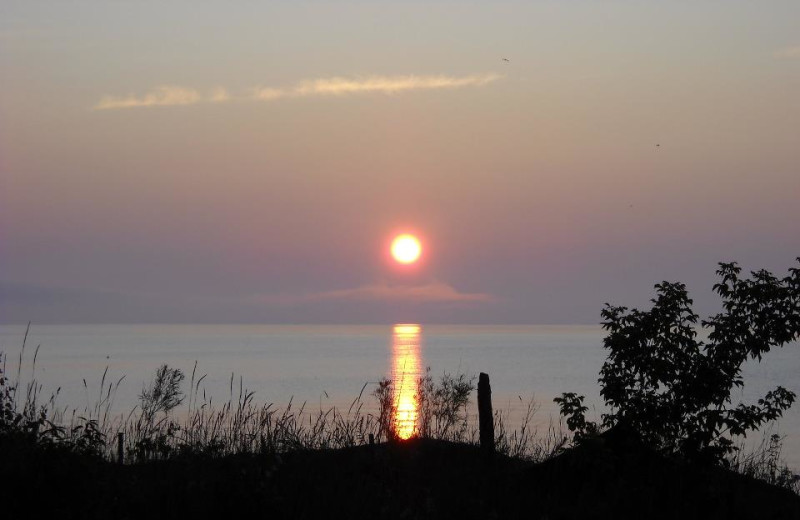 Sunset at Square Rigger Lodge.