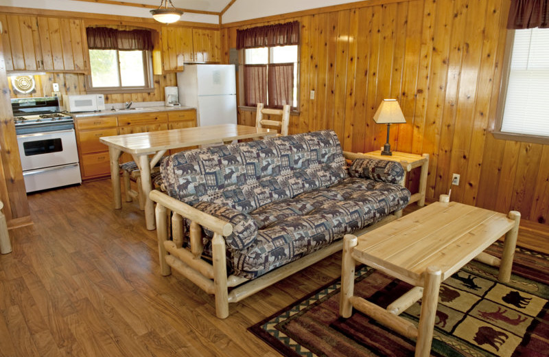 Cabin interior at East Silent Resort.