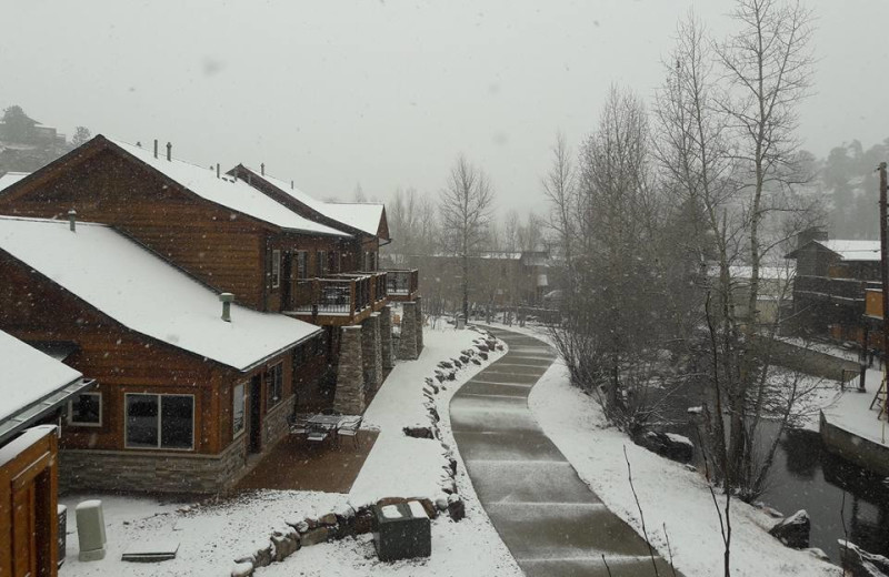 Winter time at Fall River Village Resort.
