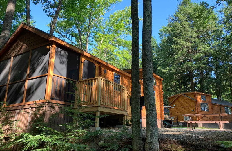 Cabin exterior at Mi-Te-Jo Campground.