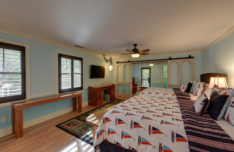 Guest room at The Grey Owl Inn.