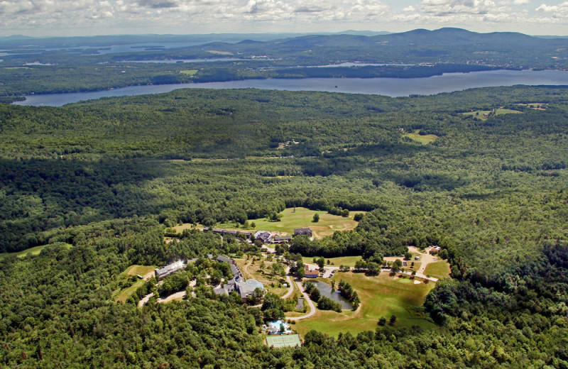 Aerial view of Steele Hill Resorts.