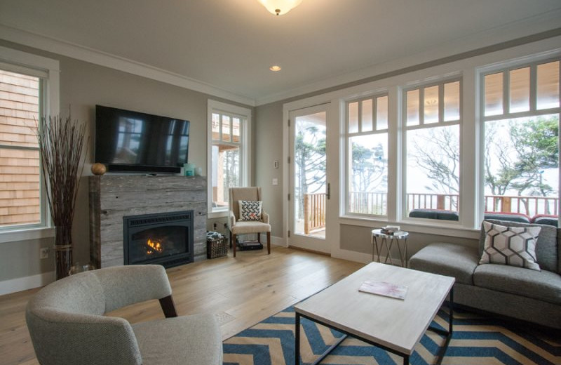 Rental living room at Seabrook Cottage Rentals.