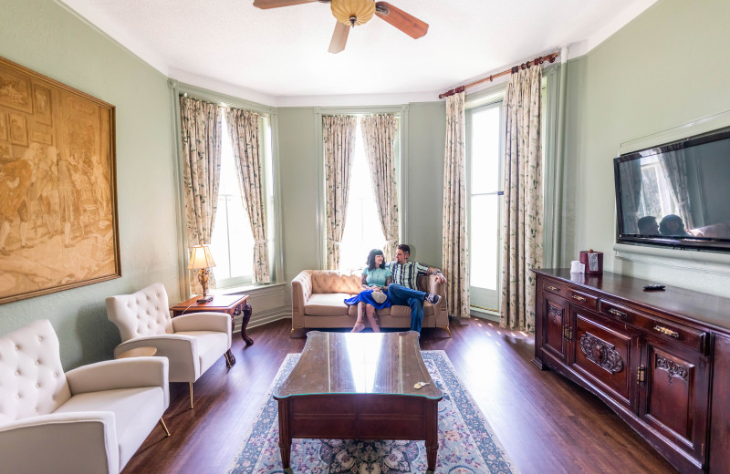 Guest room at The 1886 Crescent Hotel & Spa.