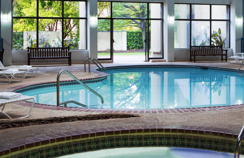 Indoor pool at Upsky Long Island Hotel.