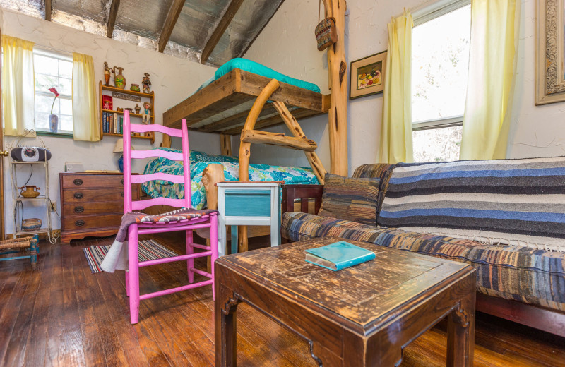 Cabin room at Creekside Camp & Cabins.