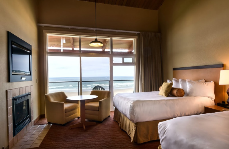 Guest room at Hallmark Resort in Newport.