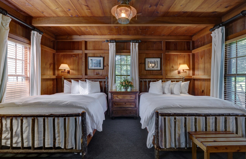 Guest bedroom at High Hampton Resort.