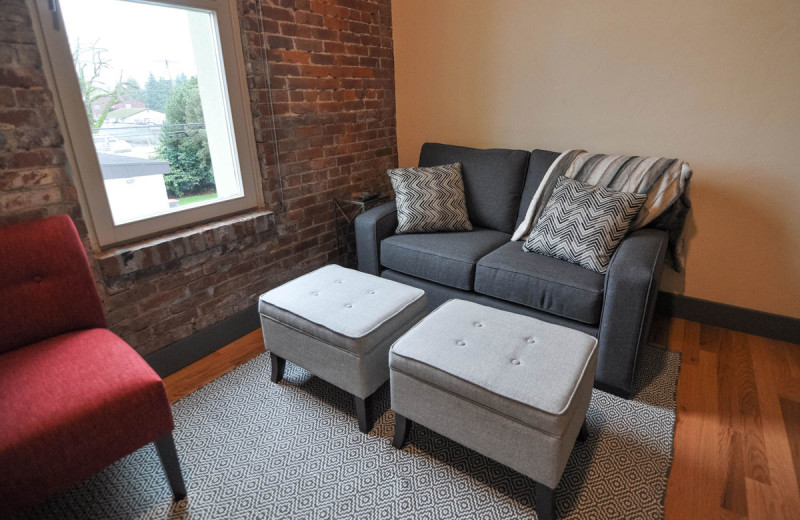 Guest room at Amity Flats.