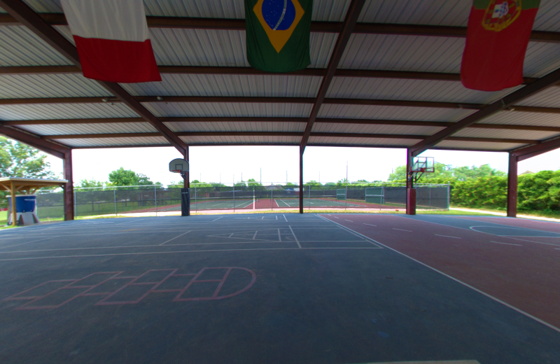 Tennis court at Camp Champions on Lake LBJ.