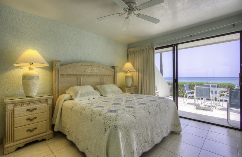 Guest room at Sunset Cove.