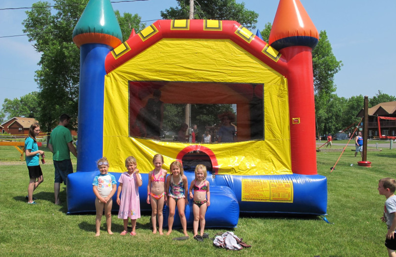 Bounce castle at Appeldoorn's Sunset Bay Resort.