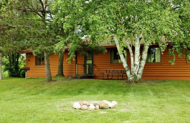 Cabin exterior at Pine Terrace Resort.