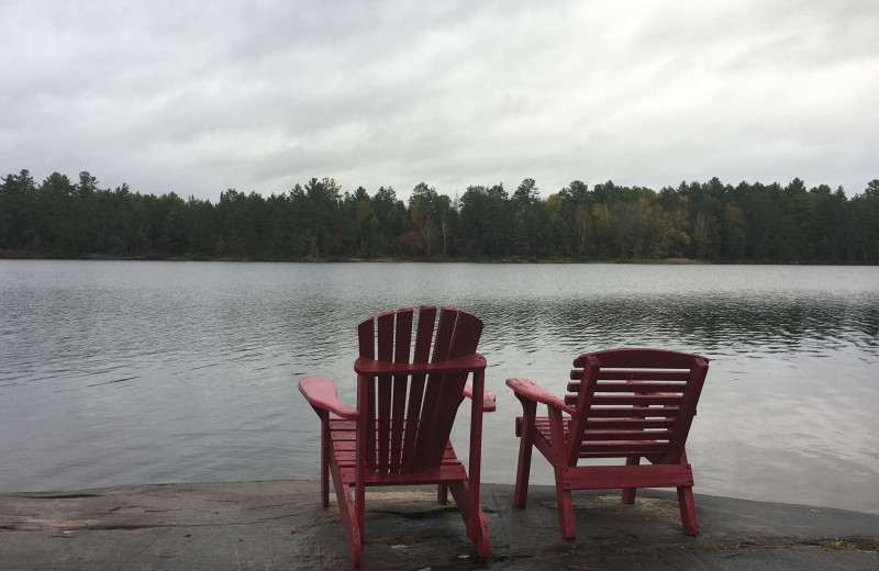 Lake view at Silv'ry Moon Lodge.