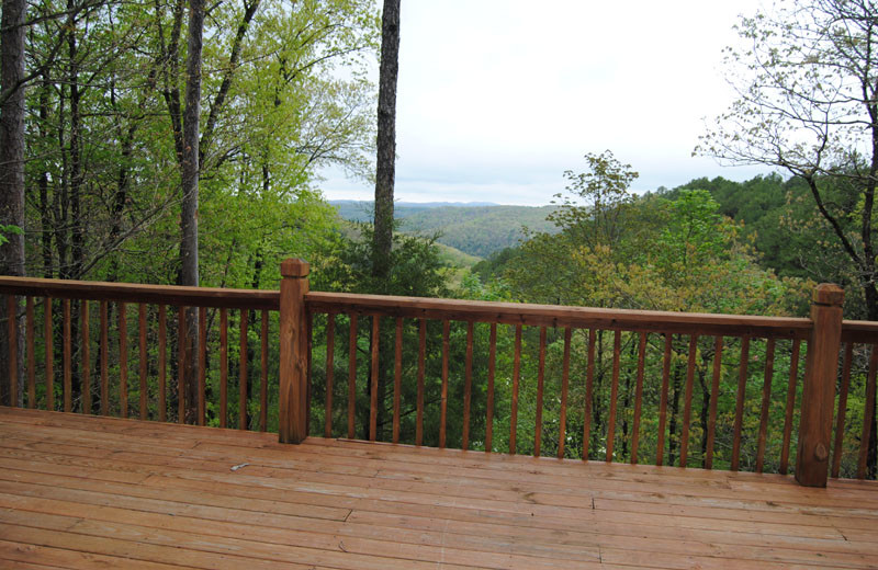 Cabin deck at Cabin Fever Resort.