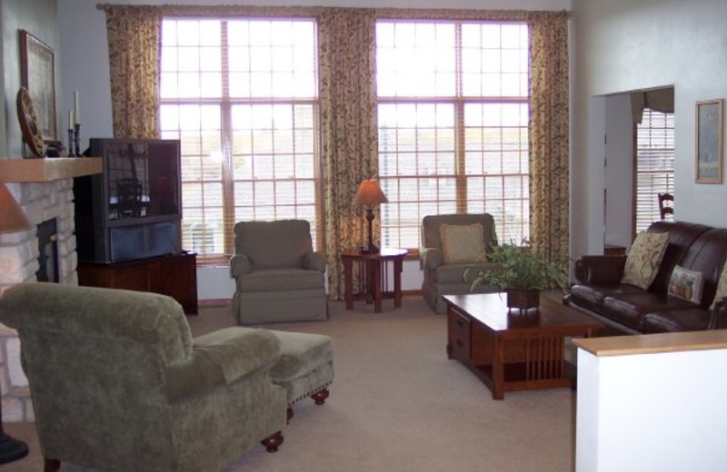 Living Room Area of Suite at Meadow Ridge Resort