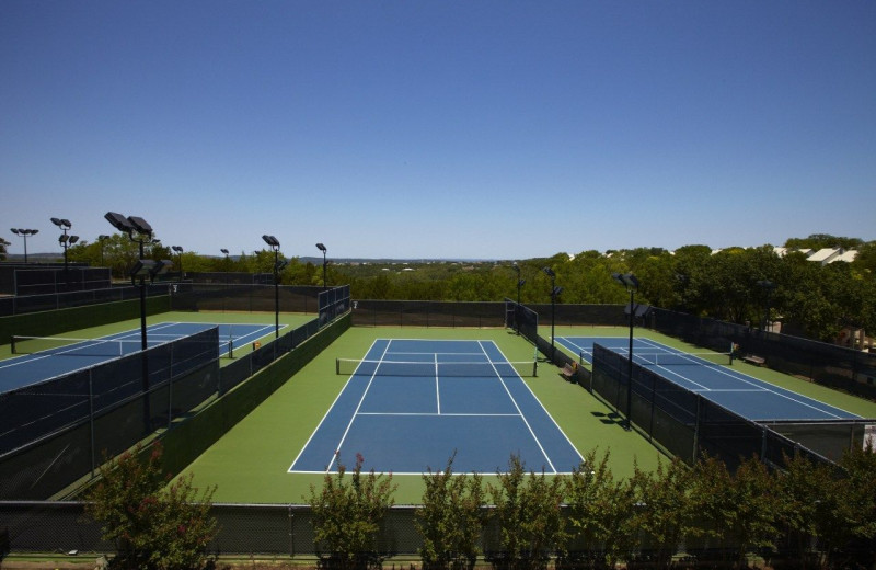 Tennis court at Lakeway Resort and Spa.