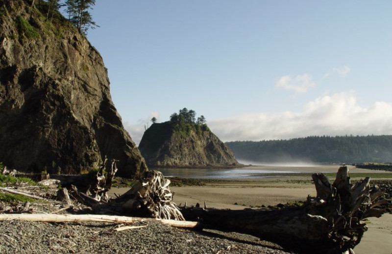 Beach at Quileute Oceanside Resort.