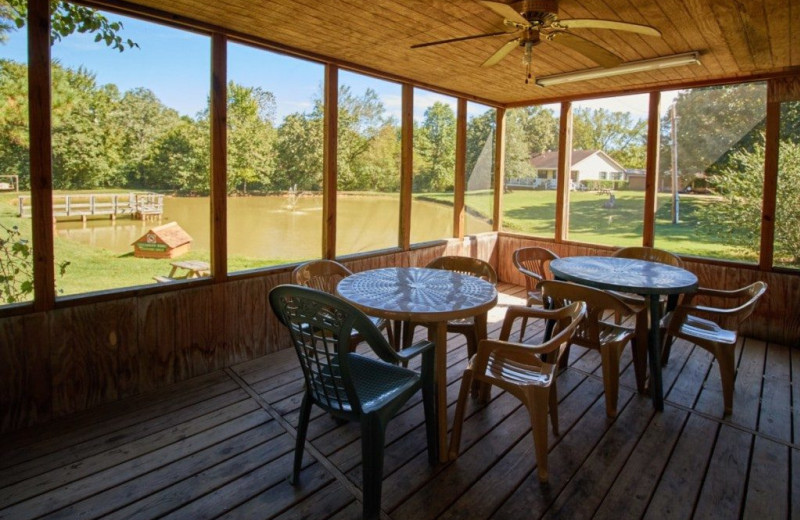 Cottage porch at MarVal Resort.