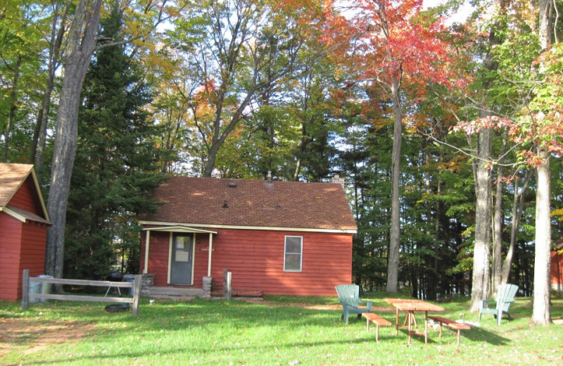 Cabin exterior at Holiday Acres Resort.