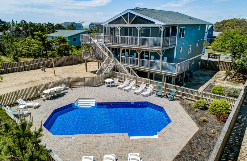 Rental pool at Sandbridge Blue Vacation Rentals.