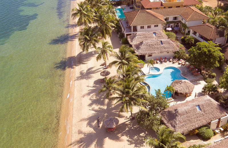 Aerial view of Almond Beach Resort.